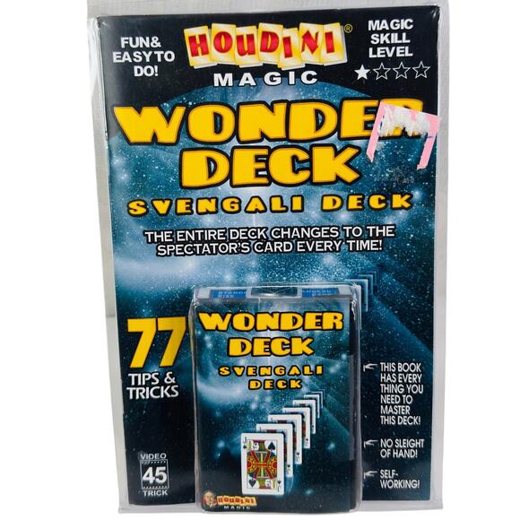 Houdini Magic Svengali Wonder Deck Bicycle Poker Cards 77 Tips & Tricks Booklet - Picture 1 of 6
